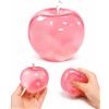 GEVECORI Pink Apple Squishy - Articolo anti-stress - Accessorio da scrivania realistico per adulti, morbido gadget sensoriale per rilassare, concentrarsi e alleviare lo stress in ufficio (mela)