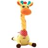 Eznaobo Giraffa danzante, cantante e parlante - giocattolo interattivo per bambini con regolazione del volume, che imita i suoni e registra. Giocattolo educativo per bambini da 0 a 6 anni. (giallo)
