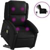 vidaXL Sedia per massaggi con supporto in piedi elettrica in Pelle finta nera