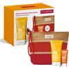 CLARINS Set Sun Body Cream SPF30 150ml con Protezione Solare Viso SPF50 30ml e Pochette