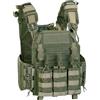 DEFCON 5 CORPETTO TATTICO IMBOTTITO VEST CARRIER OD CON 3 TASCHE