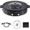 VEVOR Pentola Hot Pot con Grill 1800W Funzioni 2 in 1 Elettrico Senza Fumo, Hot Pot per Barbecue Coreano con Controllo Separato Doppia Temperatura, Padella Antiaderente con Griglia BBQ