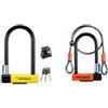 Kryptonite 002154 New-U - New York Lock Standard - Antifurto Per Bici, Giallo, 1Pz. & U-Locks, Blocco Disco Evolution 7 Con Cavo Flessibile E Staffa Flexframe Unisex - Adulto, Arancione