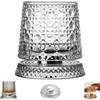 Generisch Bicchiere da whisky rotante a 360 gradi, spinning Crystal Wine Glass con funzione di sollievo dallo stress, base decoupled, Old Fashioned Crystal Cut Cocktail Glass (StyleD)