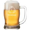 polar-effekt Leonardo - Boccale da birra personalizzato, 0,5 l, con incisione, in vetro, per pils, magazzini e grano