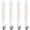 HUAMu E27 T30 Filamento Lampadine Edison LED Tubolari，4 Watt (equivalente a 40 Watt), 400 lumen, luce Bianco Caldo, 2700K，Non Dimmerabili, Confezione da 4