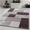 Carpetsale24 Tappeti a pelo corto, colore marrone, disegno a scacchi astratto, 3824, tappeto rettangolare, Tappeto soggiorno, 200 x 290 cm