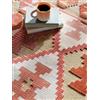 RugVista Saga Kilim, Tappeto per interni ed esterni, Kilim Modern, 200 x 300 cm, Rettangolare, Pelo medio, Porch, Lavabile solo a mano, Resistente ai raggi UV, Beige/Multi