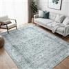 BEIMO Tappeto Salotto Vintage, Tappeti Ingresso Interno, Tappeto Antiscivolo Lavabile, Grandi Tappeti Salotto Pelo Corto per Cucina, Camera Da Letto, Ufficio, Grigio, 160x230cm