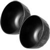 CLISPEED 2 Pezzi Ciotole Giapponesi per Zuppa in Plastico Nero con Rifinitura Liscia, Resistenti a Cibo Caldo e Freddo, per Ristorante e Uso Quotidiano in Design Tradizionale