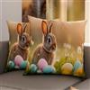 PETTI Artigiani Italiani - Coppia di Federe Cuscino Pasquali 40x40 cm in Microfibra, Cuscini Arredo di Pasqua, per Camera da Letto, Divano, Salotto, Set 2 Fodere Copricuscino, 100% Made in Italy