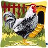 VERVACO Kit Cuscino Punto Croce GALLO NERO Set Ricamo Principianti Cuscini Gobelin Decorativi ca. 40 x 40 cm Accessori Per Lavoretti Creativi DIY Casa Decor Hobby Adulti Cross Stitch