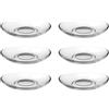 Leonardo Napoli 024205 - Set di 6 piattini in vetro lavabili in lavastoviglie, per tazze da caffè Napoli, 6 piattini in vetro, Ø 11 cm