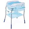 Chicco Cuddle & Bubble Vaschetta Bagnetto Fasciatoio Neonato Ergonomico con Materassino e Morbido Riduttore, Altezza Regolabile, Chiusura Compatta, Parent Organizer 2 Ruote, Max 11kg - Ocean, Azzurro