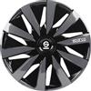 Sparco Spc1391Bkgr Set Copricerchi 4 Pezzi Lazio 13 Pollici Nero/Grigio, Set Di 4