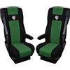 SABA Coprisedile Auto per DAF 105 XF dal 2012, 2 cinghie, Verde | Accessorio protettore sedile, DAF 106 XF dal 2013, XG, XG+ dal 2022 - coprisedile resistente per sedili anteriori