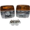 G.L.D. Forniture Coppia di fanali dx e sx direzione e posizione per rimorchio trattore 109x103x50 mm COMPLETO DI LAMPADINE