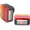 DARKGUARD 12v Luci Posteriori Lampadina Per Rimorchio,2x Rimorchio Posterior 12v Fanali Posteriori, Impermeabile Universale Camion Lampada Del Freni Illuminazione Per Caravan Rimorchi E-Mark