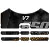 Paraserbatoio.it ADESIVO RESINATO EFFETTO 3D, PER MOTO COMPATIBILE CON MOTO GUZZI STONE V7 850 (GIALLO, PARASERBATOIO)