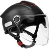 Generico Motorcycle Helmet - Breathable Shock Absorbing Safety Headgear Lens All Season Electric Motorcycle Helmet For Men Women Adults Urban Commuting Street Riding