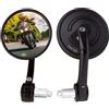 YUJYGAO Universale Specchietti Moto Specchietti End Bar Round omologati Retrovisore Moto Manubrio omologati per Scooter Cruiser Moped ATV