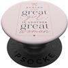 Great Woman Studio Grande Ragazza Grande Donna Femminista Citazione Donne Empowerment PopSockets PopGrip Adesivo
