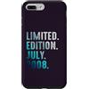 Birthday Gift Limited Edition July 2008 Custodia per iPhone 7 Plus/8 Plus Edizione Limitata Luglio 2008 Retro Vintage 2008