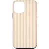 Y2K Retro Aesthetic Stripes Pattern Desi Custodia per iPhone 12 mini Design estetico a righe vintage Y2K giallo burro rosa chiaro