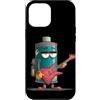 Rocking Battery Outfit Custodia per iPhone 12 Pro Max Batteria Grumpy con chitarra elettrica per un look a dondolo