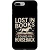 Equestrian Reading Horse Lover Bookworm Custodia per iPhone 7 Plus/8 Plus Lost In Libri Trovati A Cavallo Lettura Equestre