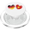 German Flag Vietnamese Flag Heart Vietnam Germania Cuore Bandiera Tedesca Bandiera Vietnamita Amore PopSockets PopGrip per MagSafe