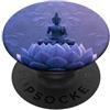 Buddha Designs by Kajiro Buddha astratto fiore di loto - buddismo spirituale buddista PopSockets PopGrip Adesivo