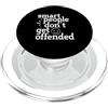 Smart People Funny Sarcastic Humor Gift Sarcastico Dire Sarcasmo Le persone intelligenti non si offendono PopSockets PopGrip per MagSafe