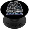PeeKay Apparel - MoonReturn Recupera il regno lunare EST. 2028 PopSockets PopGrip Adesivo