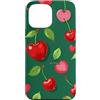 Floral Aesthetic Flower Botanical Gifts Custodia per iPhone 13 Pro Max Motivo ciliegia verde brillante
