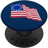 Novelty July 4th Tees Sventolando la bandiera di Betsy Ross PopSockets PopGrip Adesivo