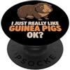 Guinea Pig Breeds Animal Cute Guinea Pig Mi piacciono davvero le cavie Ok Cute Teddy Guinea Pig PopSockets PopGrip Adesivo