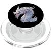 Serpente bianco Grunge Serpente raro con spina di drago bianco PopSockets PopGrip per MagSafe