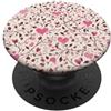 Pink Floral Hearts Love Pattern Gifts Cuore rosa ditsy foglia modello San Valentino amore PopSockets PopGrip Adesivo