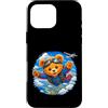 Cute Teddy Bear Print Shapes Mania Custodia per iPhone 16 Pro Max Paracadutismo Carino Coraggioso Teddy Bear Adventure Forme Mania