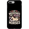 Horse Lover Bookworm Weekend Reading Pon Custodia per iPhone 7 Plus/8 Plus I miei fine settimana sono libri e cavalli carino pony