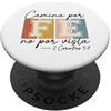 Christian Spanish Bible Verse Biblical S Camina Por Fe Cristiano Spagnolo Fede Scrittura Versetto Bibbia PopSockets PopGrip Adesivo