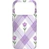 Floral Aesthetic Flower Botanical Gifts Custodia per iPhone 17 Pro Lavanda Viola Argyle Fiori Floreali