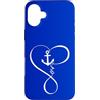 Anchor Heart Infinity Nautical Love Ocea Custodia per iPhone 16 Plus Anchor Heart Infinity Love Nautical Anchor Lover Donna Uomo