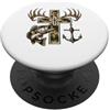 Faith Hunting Bass Fishing Camo Cross An Giovani Croce Fede Pesca Cervo Caccia Camo Ragazzi Cristiani PopSockets PopGrip Adesivo
