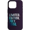 Birthday Gift Limited Edition July 2000 Custodia per iPhone 16 Pro Edizione Limitata Luglio 2000 Retro Vintage 2000