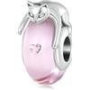JYRRONG Ciondolo per cane in argento Sterling 925, motivo: gatto, cavallo, bulldog, barboncino dorato retriever animale di Natale, taglia unica, in argento Sterling, talla única, Argento sterling