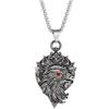 Generic Collana da donna, da uomo, alla moda, con corona dagli occhi rossi, con testa di falco, collana con ciondolo a forma di dio punk, alla moda, hip-hop, rock, idea regalo