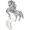 GNOCE Charm Halloween Charm Cavallo Teschio Cambio Colore Della Luce, Ciondolo in Argento Sterling 925 per Donne, Regalo di Charm Festivo per Lei