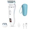 Wiorhix Ruycllo Rasoio Elettrico Donna 2 in 1, Rasoio Intimo Donna e Trimmer Bikini IPX7 Impermeabile, Trimmer Intima con Display LED per Gambe, Ascelle e Zona Intima con Custodia da Viaggio
